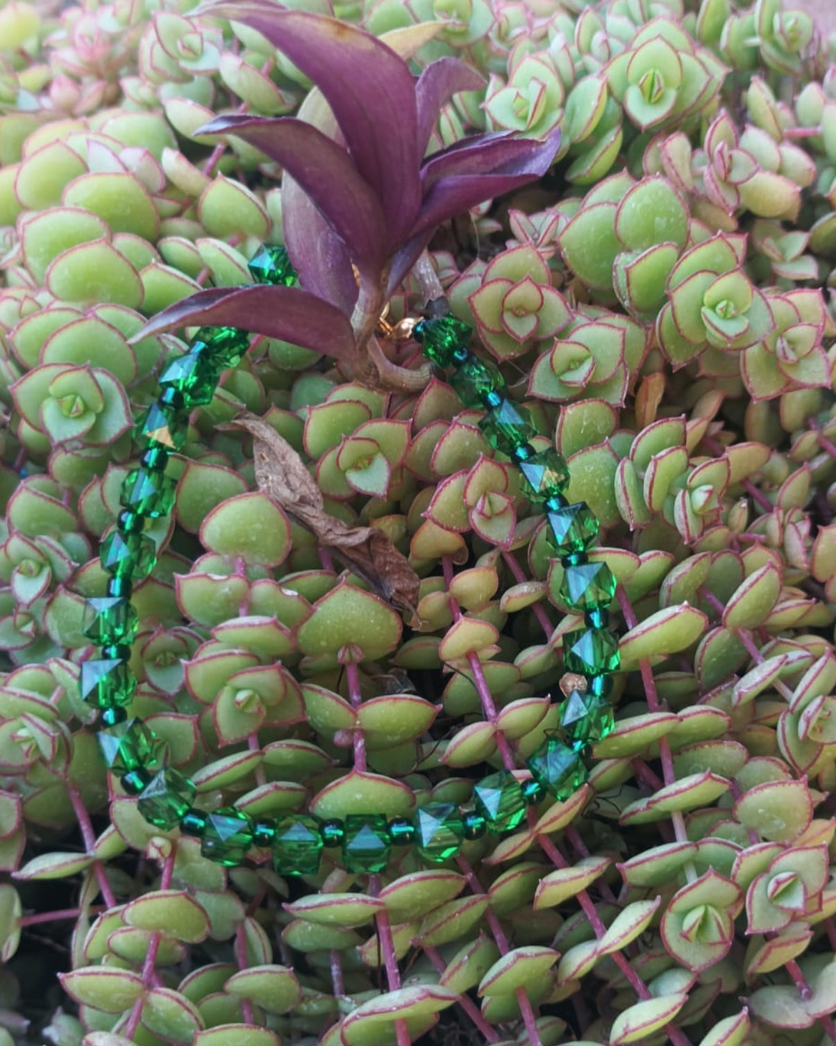 detalle pulsera artesanal de cuentas 2